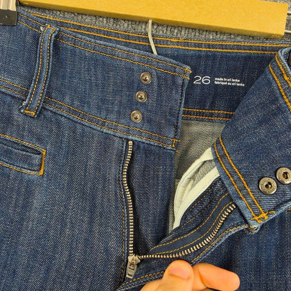 Pilcro Jeans 26 Wide Leg Trousers Denim Blue Casual Sailor Office Work Casual - Picture 7 of 16